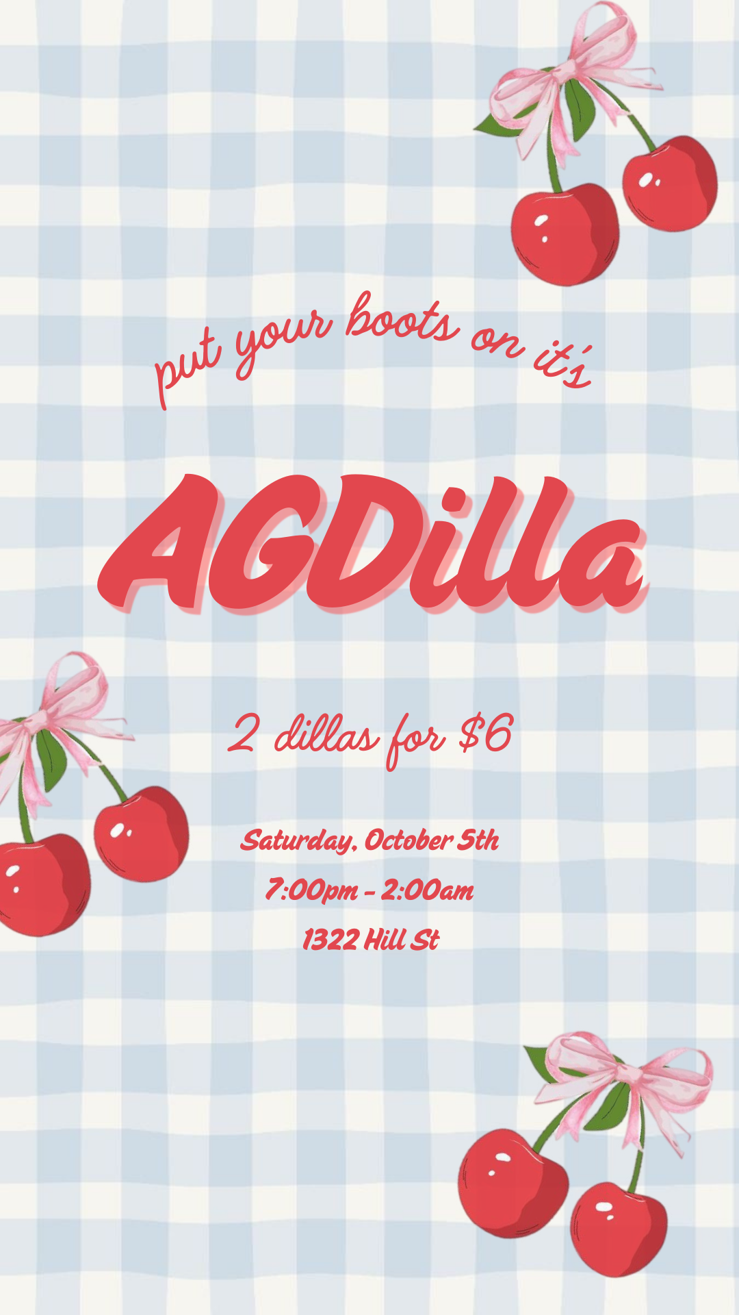AGDilla Fall 2024 event flyer